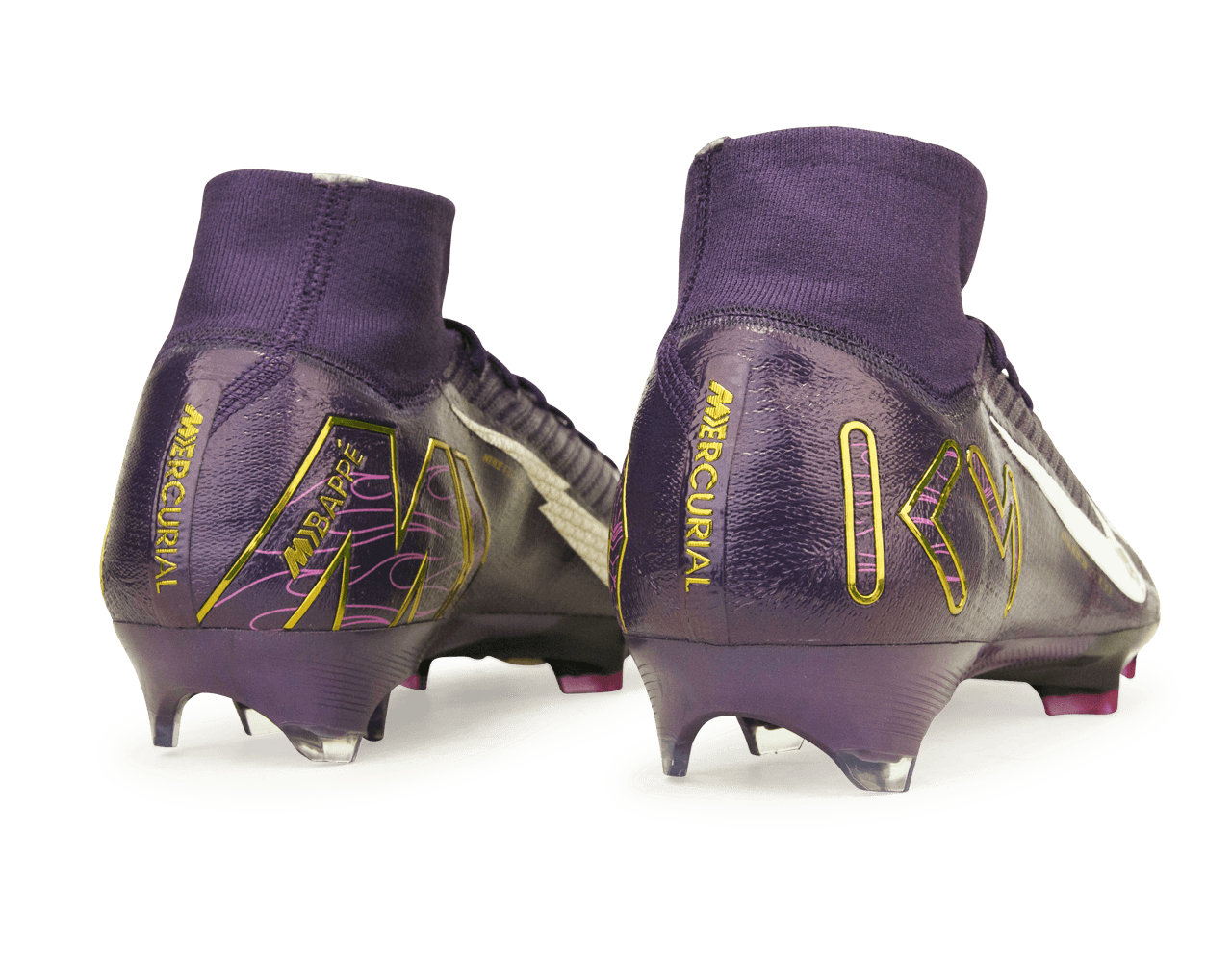 Nike Men's Zoom Mercurial Superfly 10 Elite KM FG Grand Purple/Pale Ivory Heel