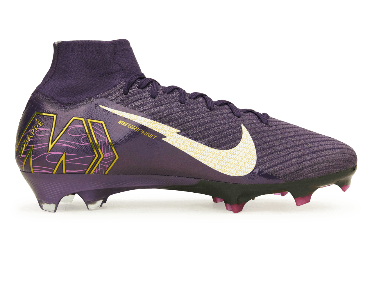 Nike Men's Zoom Mercurial Superfly 10 Elite KM FG Grand Purple/Pale Ivory Side