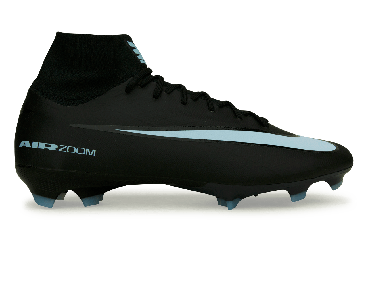 Nike Men's Zoom Mercurial Superfly 10 Pro FG Black/Ice Blue