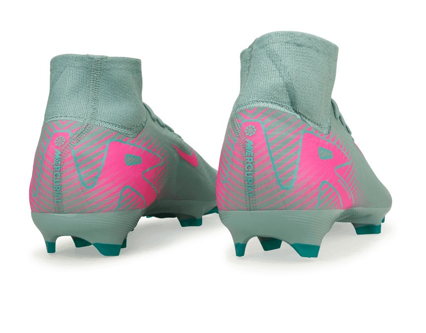 Nike Men's Zoom Mercurial Superfly 10 Pro FG Ocean Cube/Pink Blast Heel