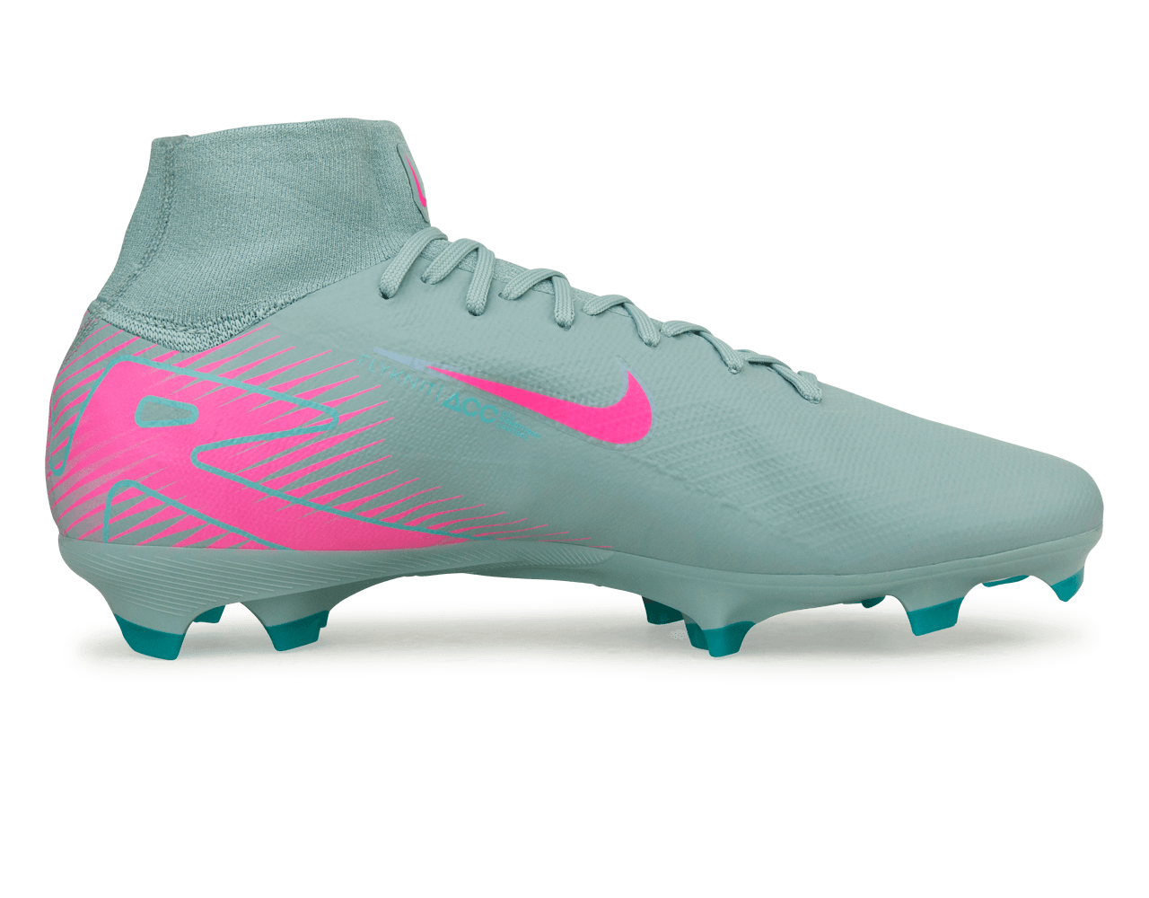 Nike Men's Zoom Mercurial Superfly 10 Pro FG Ocean Cube/Pink Blast Side