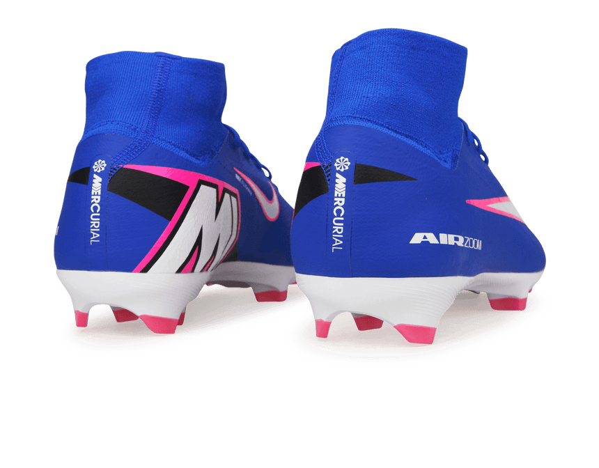 Nike Men's Zoom Mercurial Superfly 10 Pro FG Racer Blue/White Rear