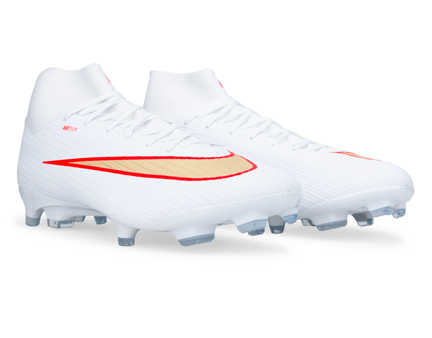 Nike Men's Zoom Mercurial Superfly 11 Academy FG/MG White/Bright Crimson Together