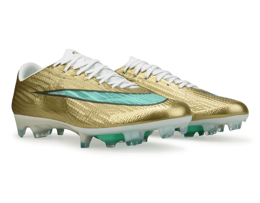 Nike Men's Zoom Mercurial Superfly 11 Elite Kylian Mbappe FG Metallic Gold/Green Glow Pair
