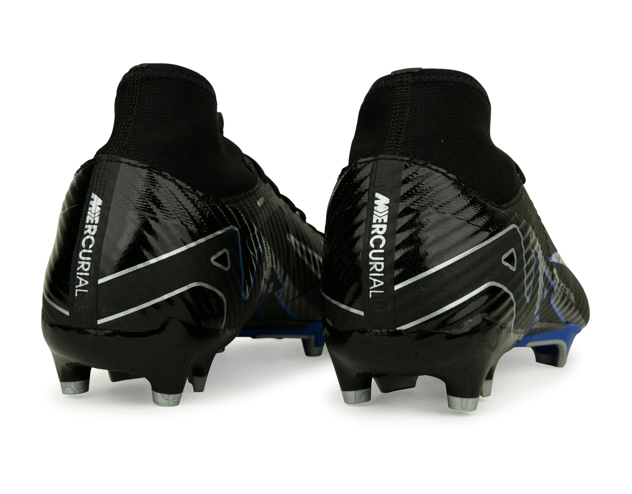 Nike Men's Zoom Mercurial Superfly 9 Academy FG/MG Black/Blue Rear