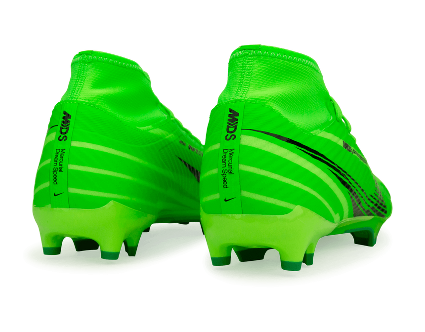 Nike Men's Zoom Mercurial Superfly 9 Academy MDS FG/MG Green Strike/Black Rear