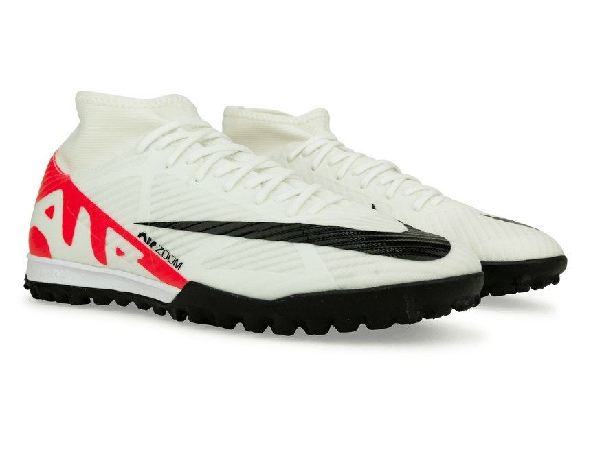 Nike Men's Zoom Mercurial Superfly 9 Academy TF White/Red Together