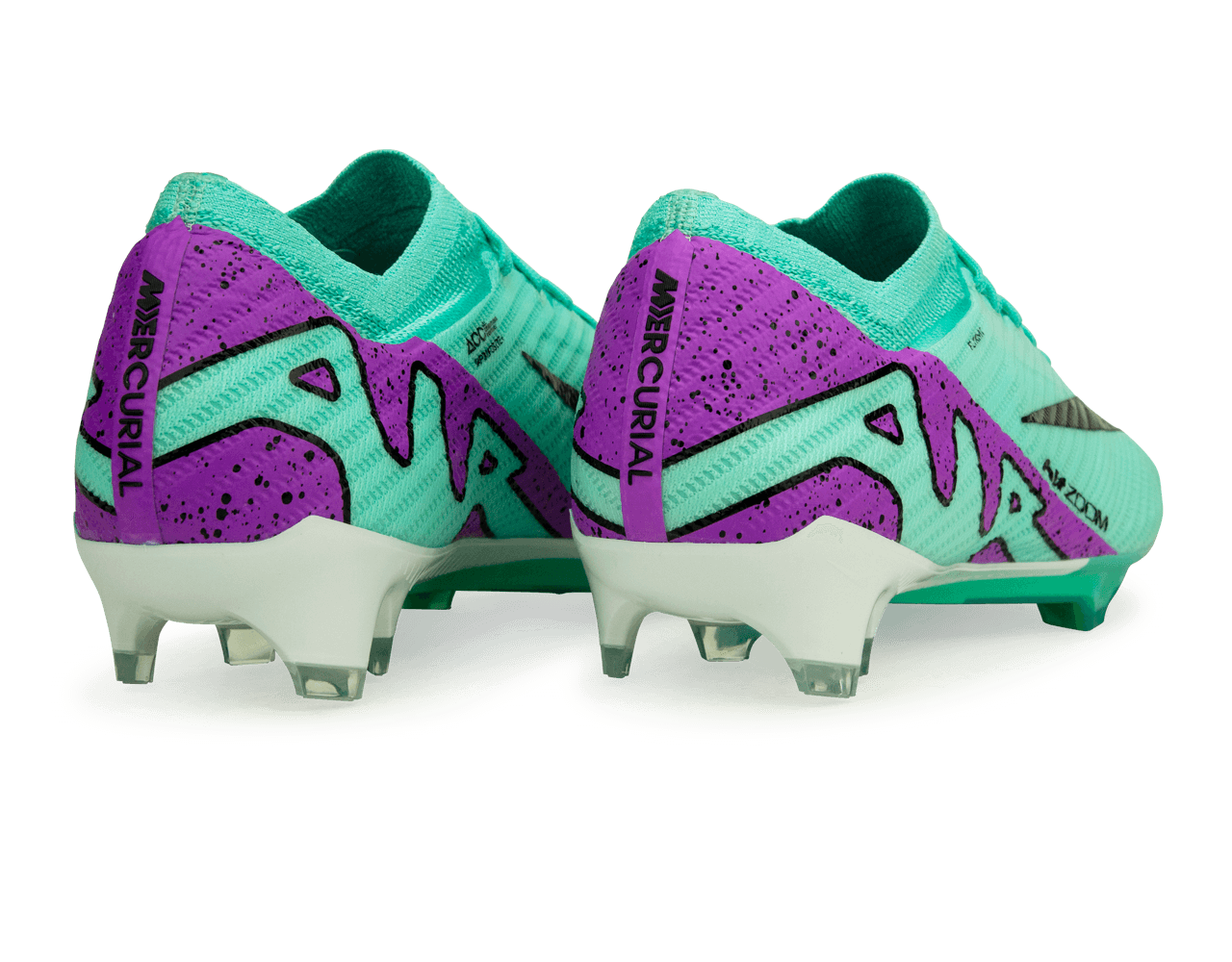 Nike Men's Zoom Mercurial Vapor 15 Elite FG Turquoise/Black/Purple Rear