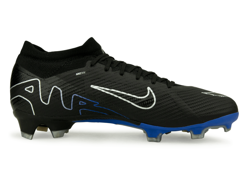 Nike Men's Zoom Mercurial Vapor 15 Pro FG Black/Blue Side