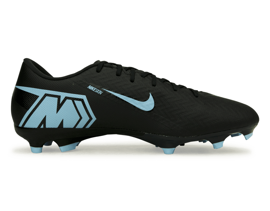 Nike Men's Zoom Mercurial Vapor 16 Academy FG/MG Black/Ice Blue Side