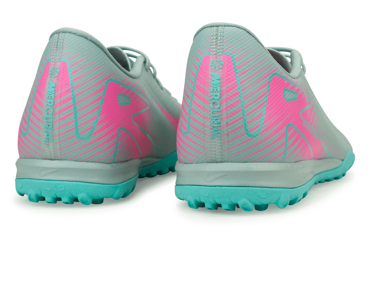 Nike Men's Zoom Mercurial Vapor 16 Academy TF Ocean Cube/Pink Blast Heel
