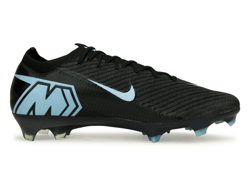 Nike Men's Zoom Mercurial Vapor 16 Elite FG Black/Ice Blue Side