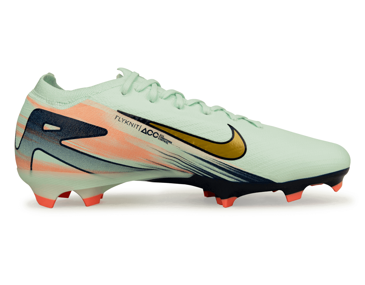 Nike Men's Zoom Mercurial Vapor 16 Pro MDS009 FG Barley Green/Metallic Gold Side