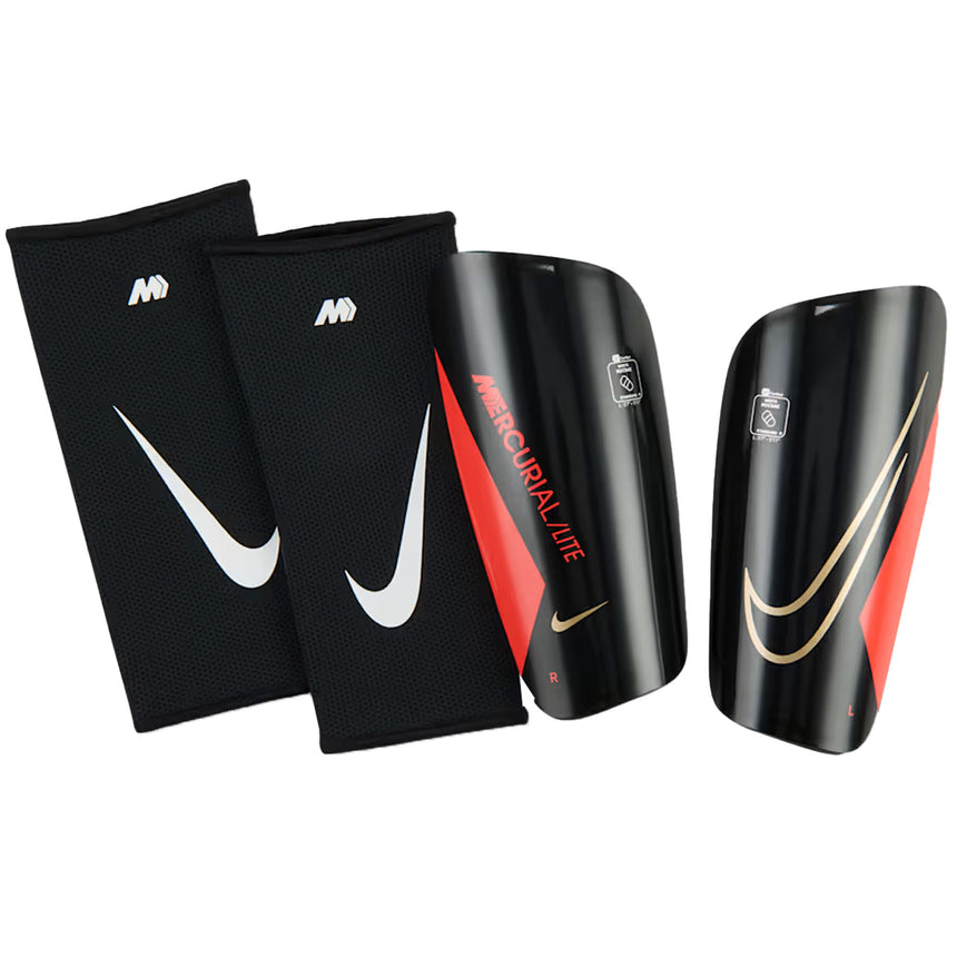 Nike Mercurial Lite Shin Guards Black/Bright Crimson Front