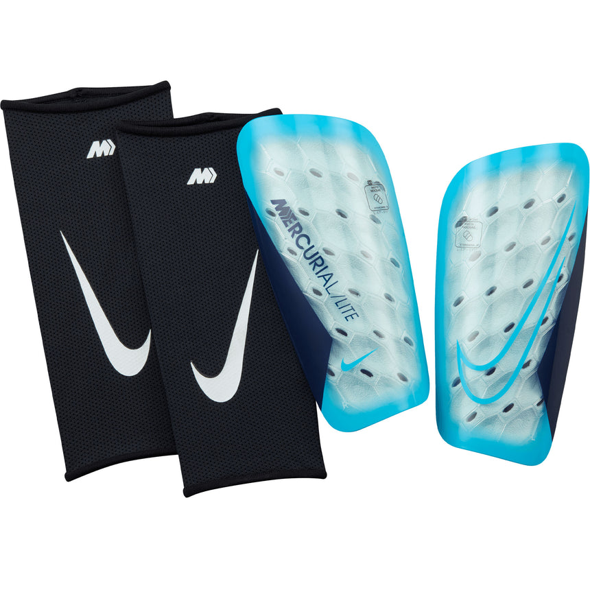 Nike Mercurial Lite Shin Guards Blue Fury/Black Front