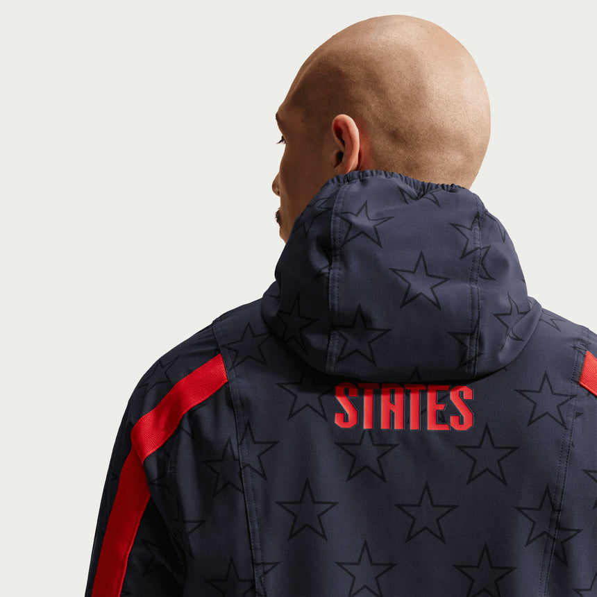 Nike USA Men's Energy Woven Jacket Dark Obsidian/University Red Hoodie