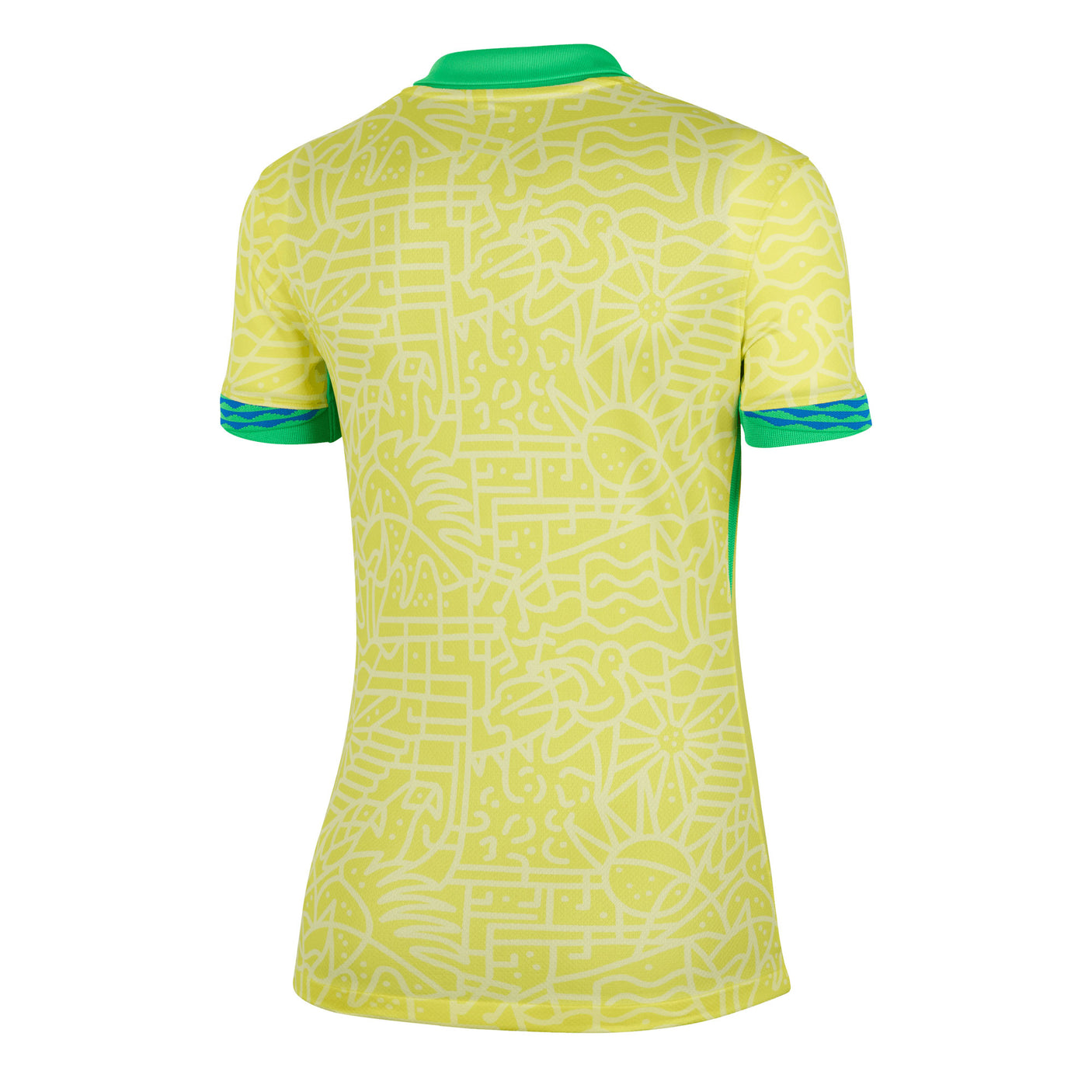 Nike Women's Brazil 2024/25 Home Jersey Yellow/Green Back