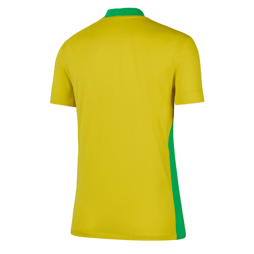 Nike Women's Brazil 2025/26 Home Jersey Yellow/Green Back