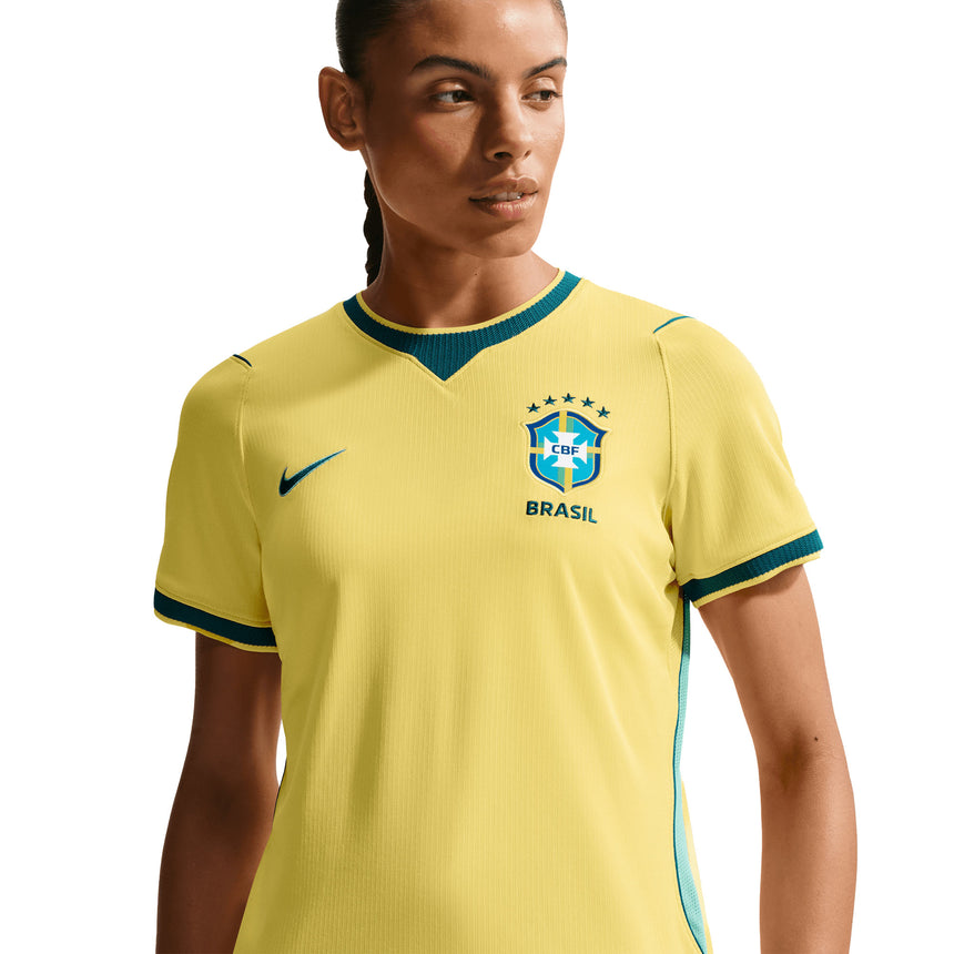 Nike Women's Brazil World Cup 2026 Home Jersey Yellow Sleeve