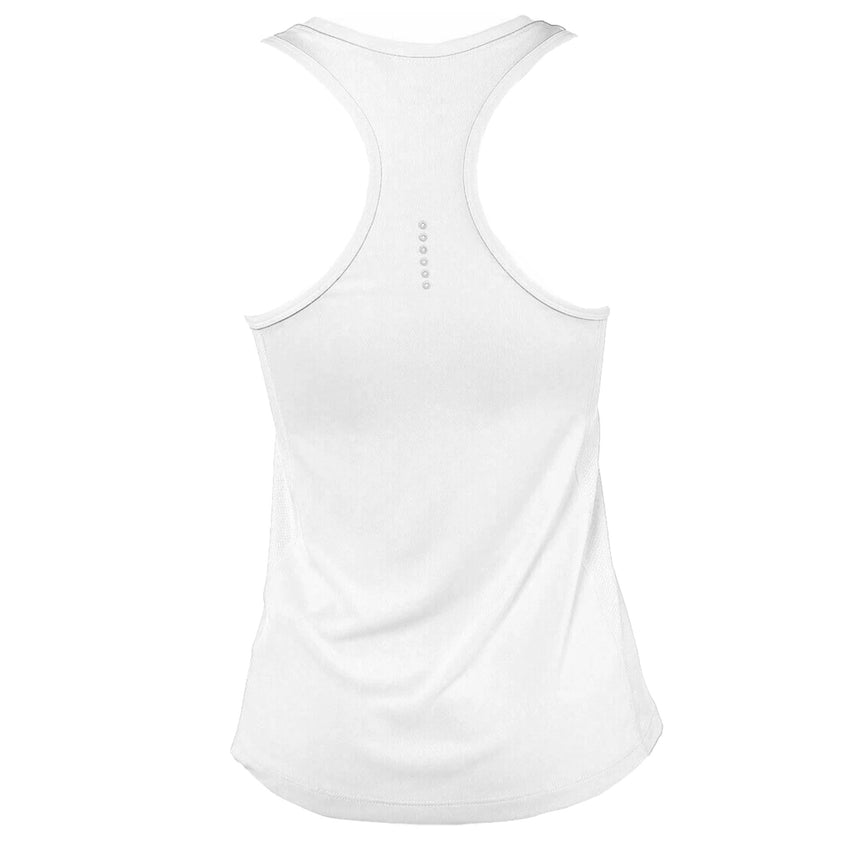 Nike Women's Dry Tank Running Sleeveless Singlet Shirt White Back