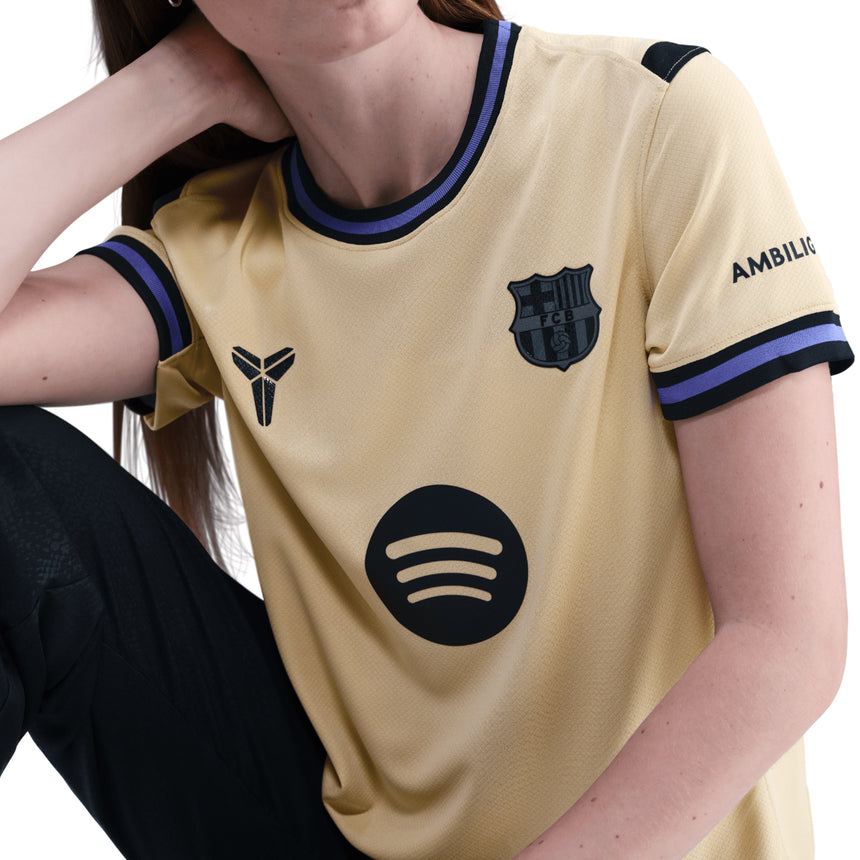 Nike Women's FC Barcelona 2025/26 Away Jersey TeamGold/PersianViolet Crest