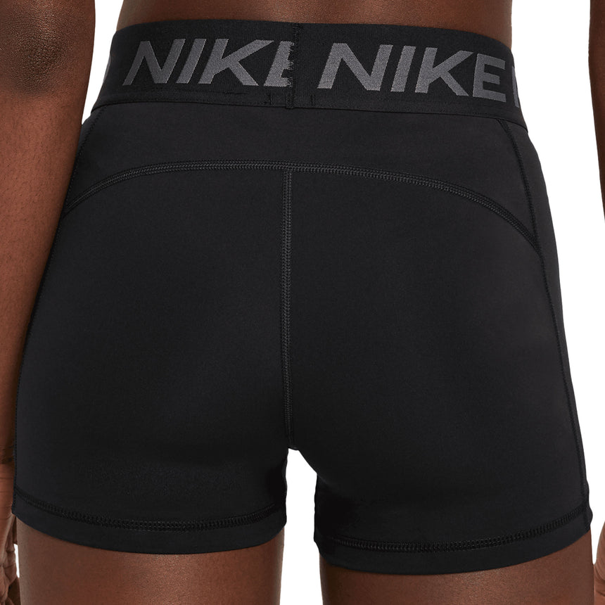 Nike Women's Pro 3" Short Black/Iron Grey Back