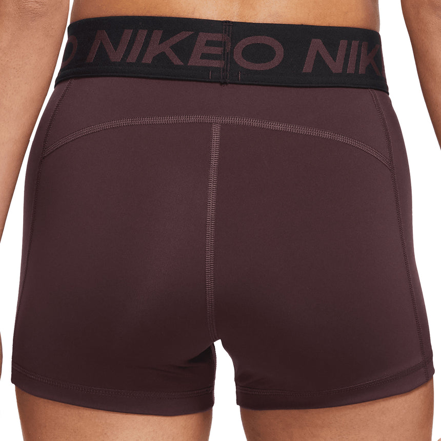 Nike Women's Pro 3" Short Burgundy/Black Back