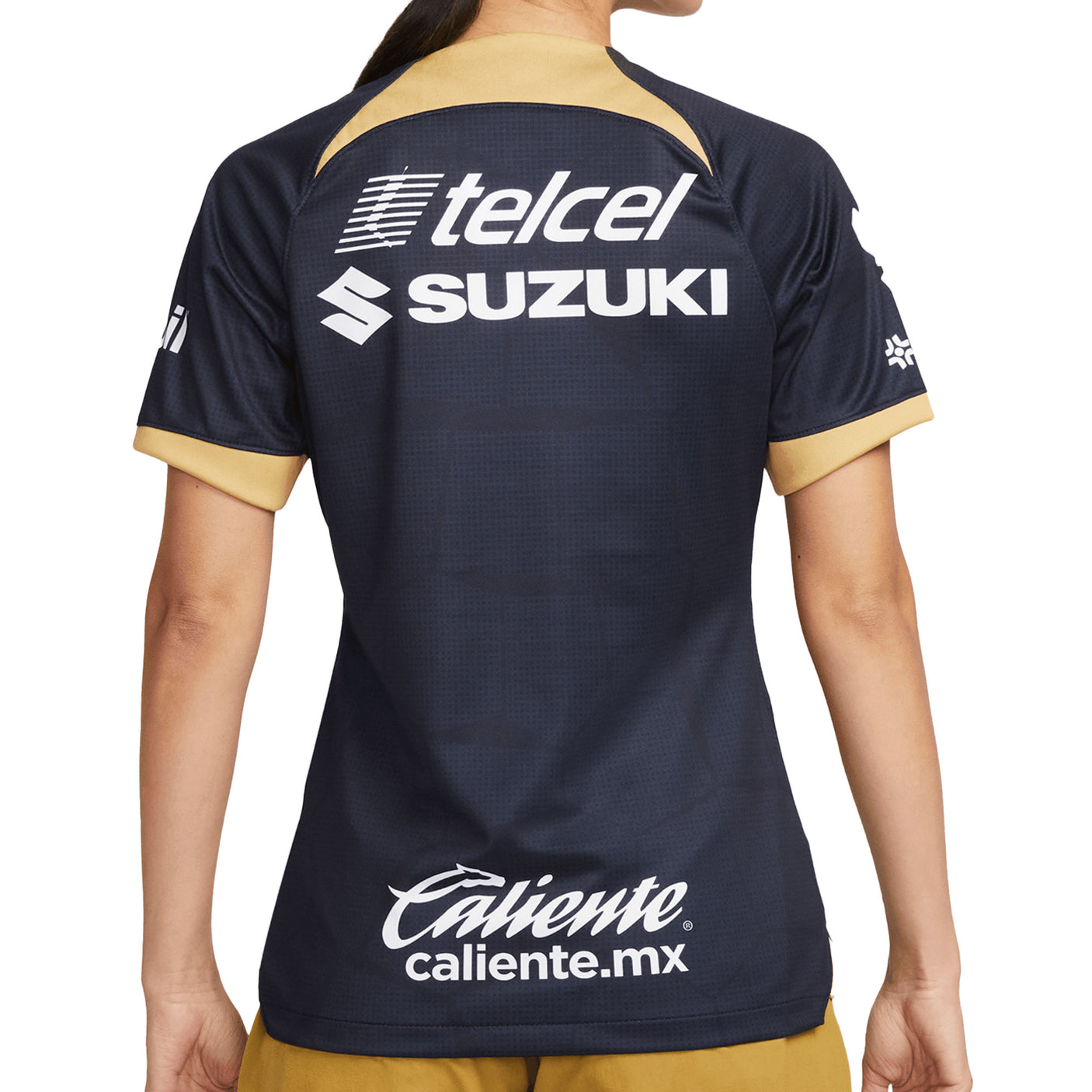Nike Women's Pumas UNAM 2023/24 Away Jersey Obsidian/Gold Back