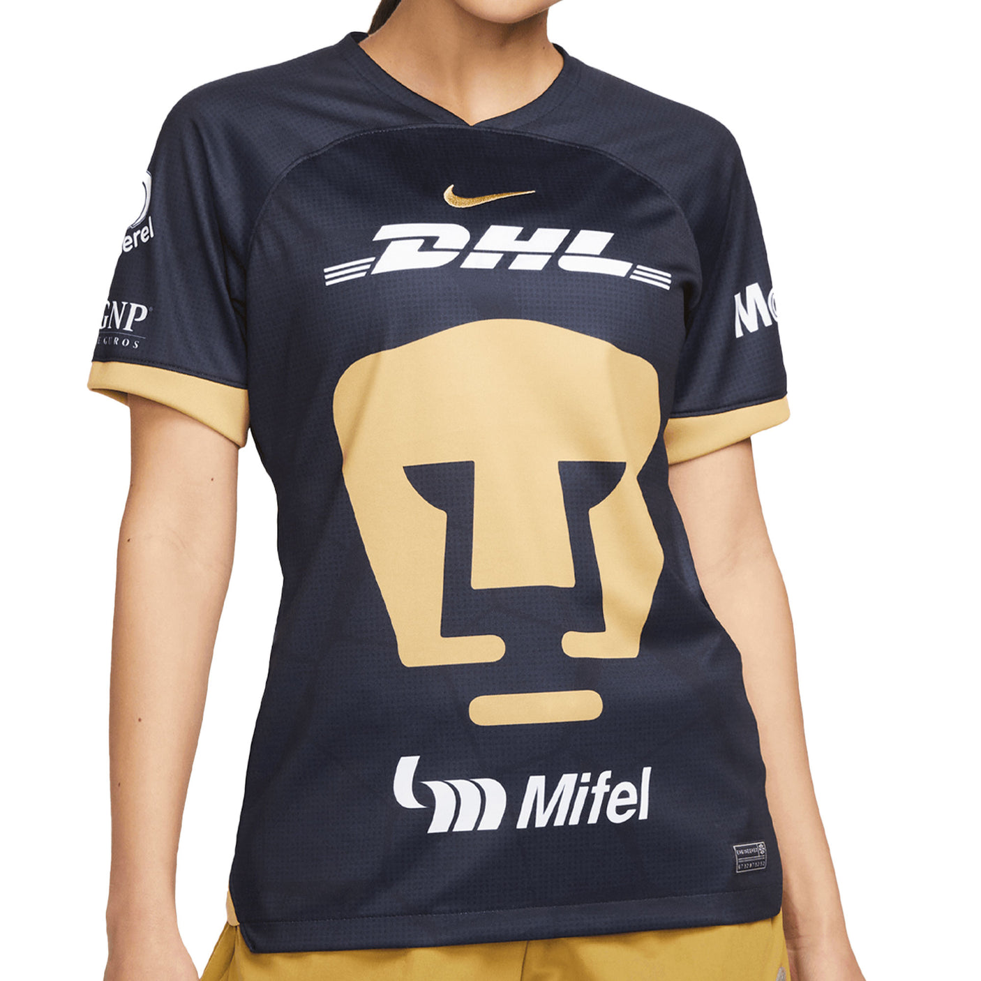 Nike Women's Pumas UNAM 2023/24 Away Jersey Obsidian/Gold Front