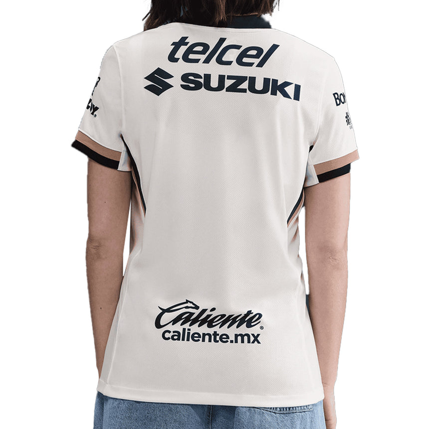 Nike Women's Pumas UNAM 2025/26 Home Jersey White/Navy/Gold Back