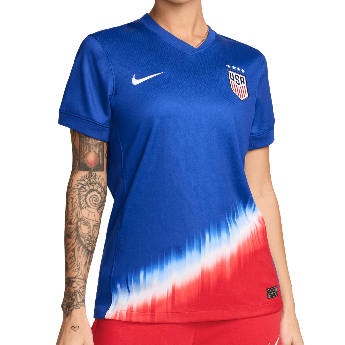 Nike Women's USA 4-Star 2024/25 Away Jersey Royal/Red/White Front