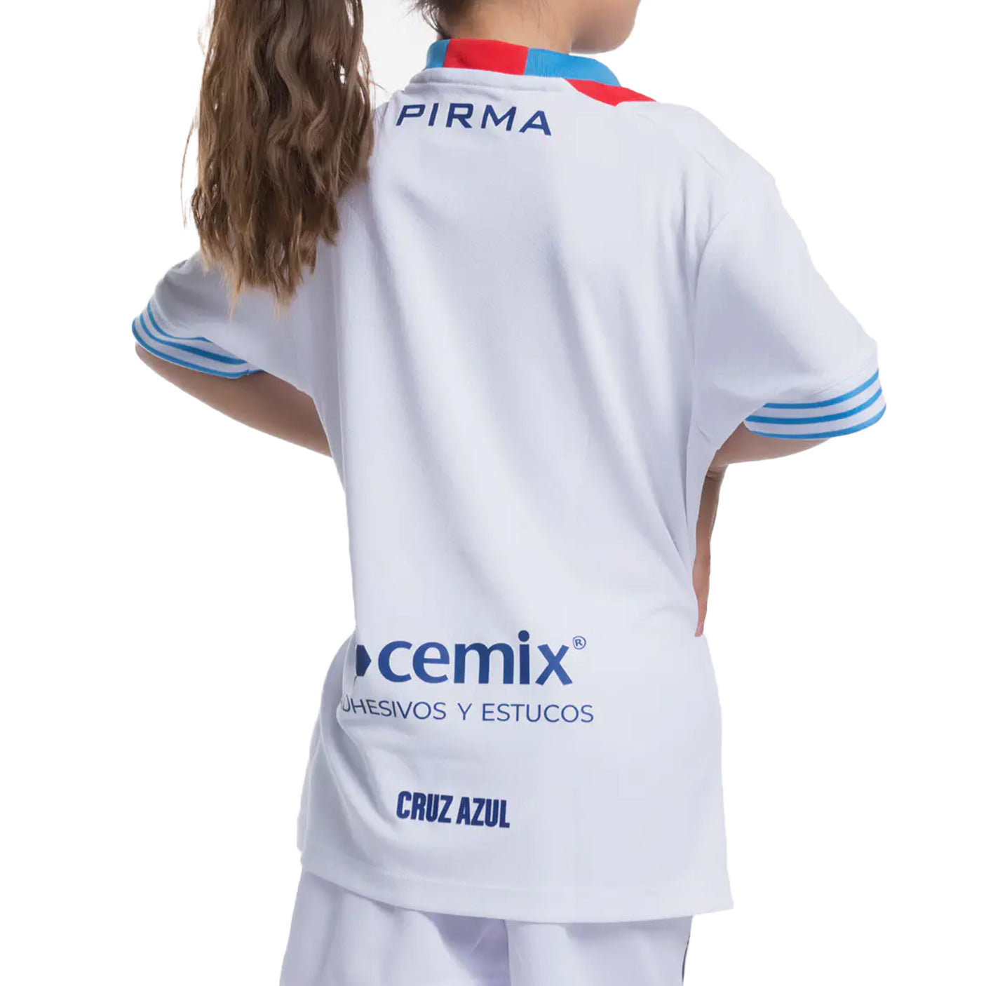 Pirma Kids Cruz Azul 2024/25 Away Jersey White/Blue BAck