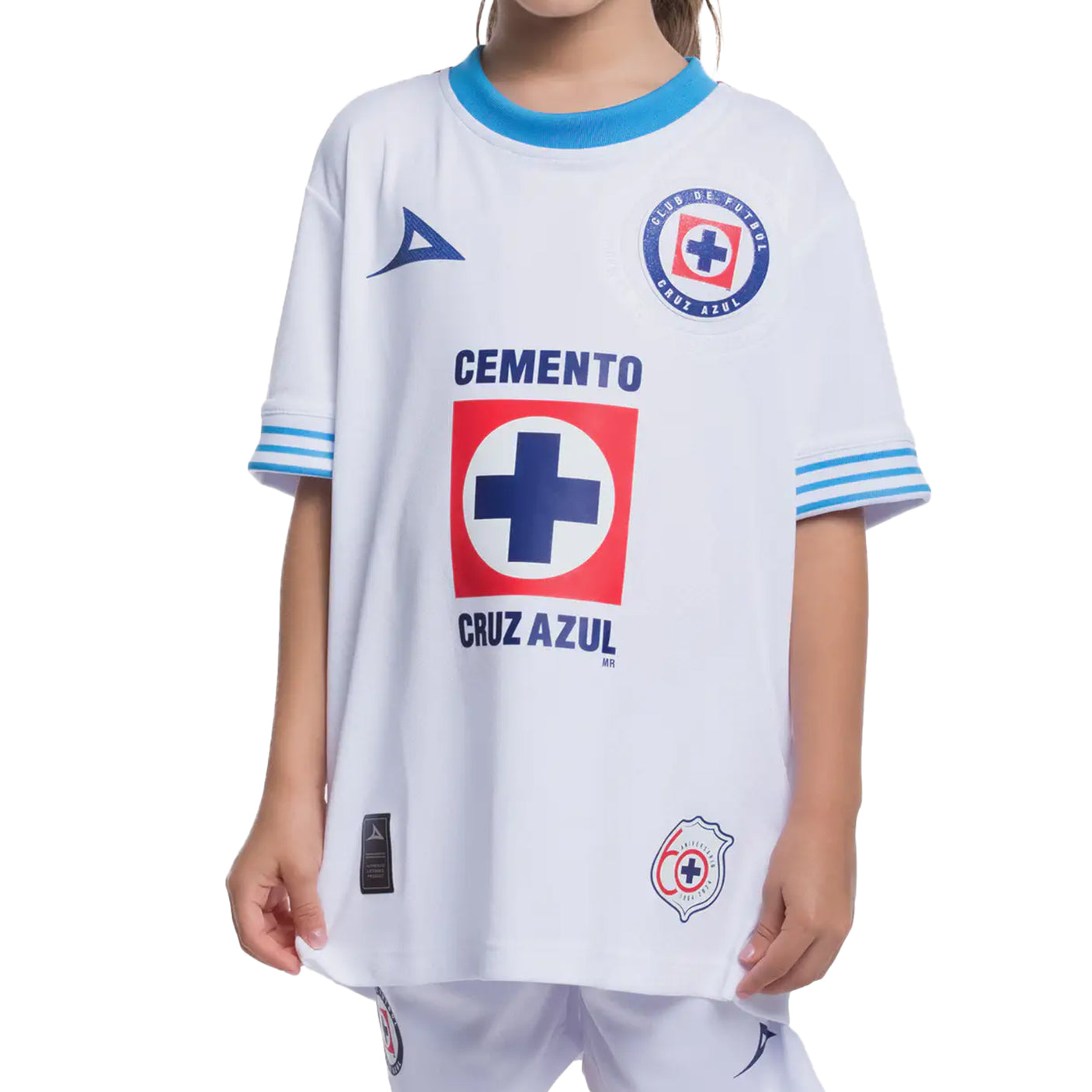 Pirma Kids Cruz Azul 2024/25 Away Jersey White/Blue Front