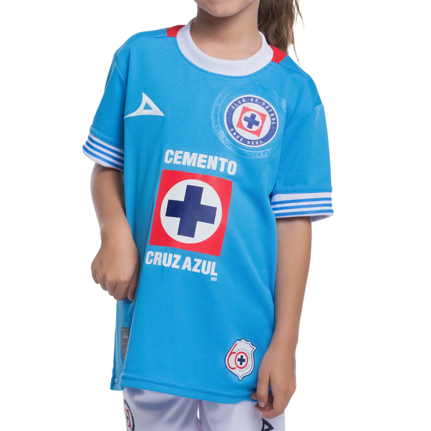 Pirma Kids Cruz Azul 2024/25 Home Jersey Blue/White Front