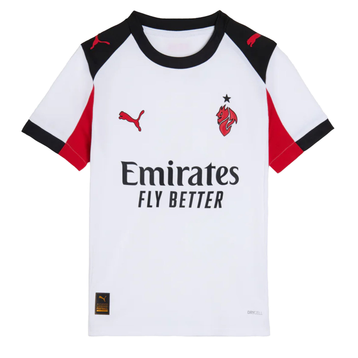 PUMA Kids Ac Milan 2025/26 Away Jersey White/Black/Red Front