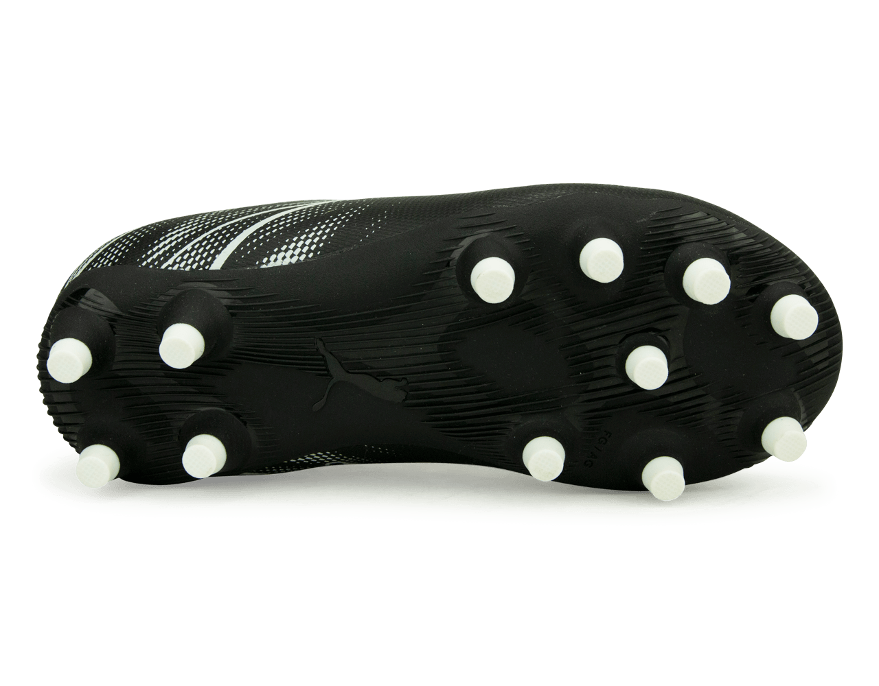 PUMA Kids Attacanto FG/AG Black/White Sole