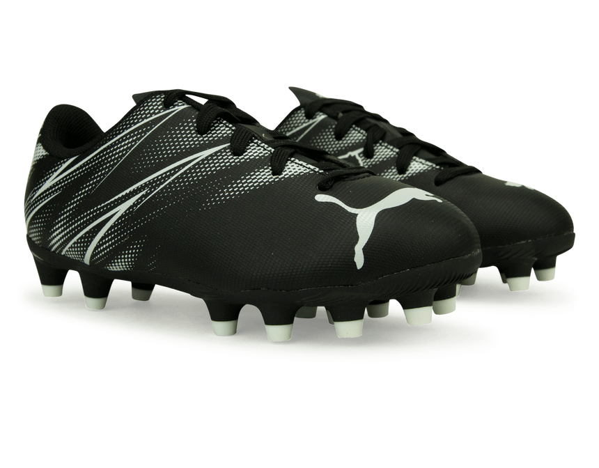PUMA Kids Attacanto FG/AG Black/White Together