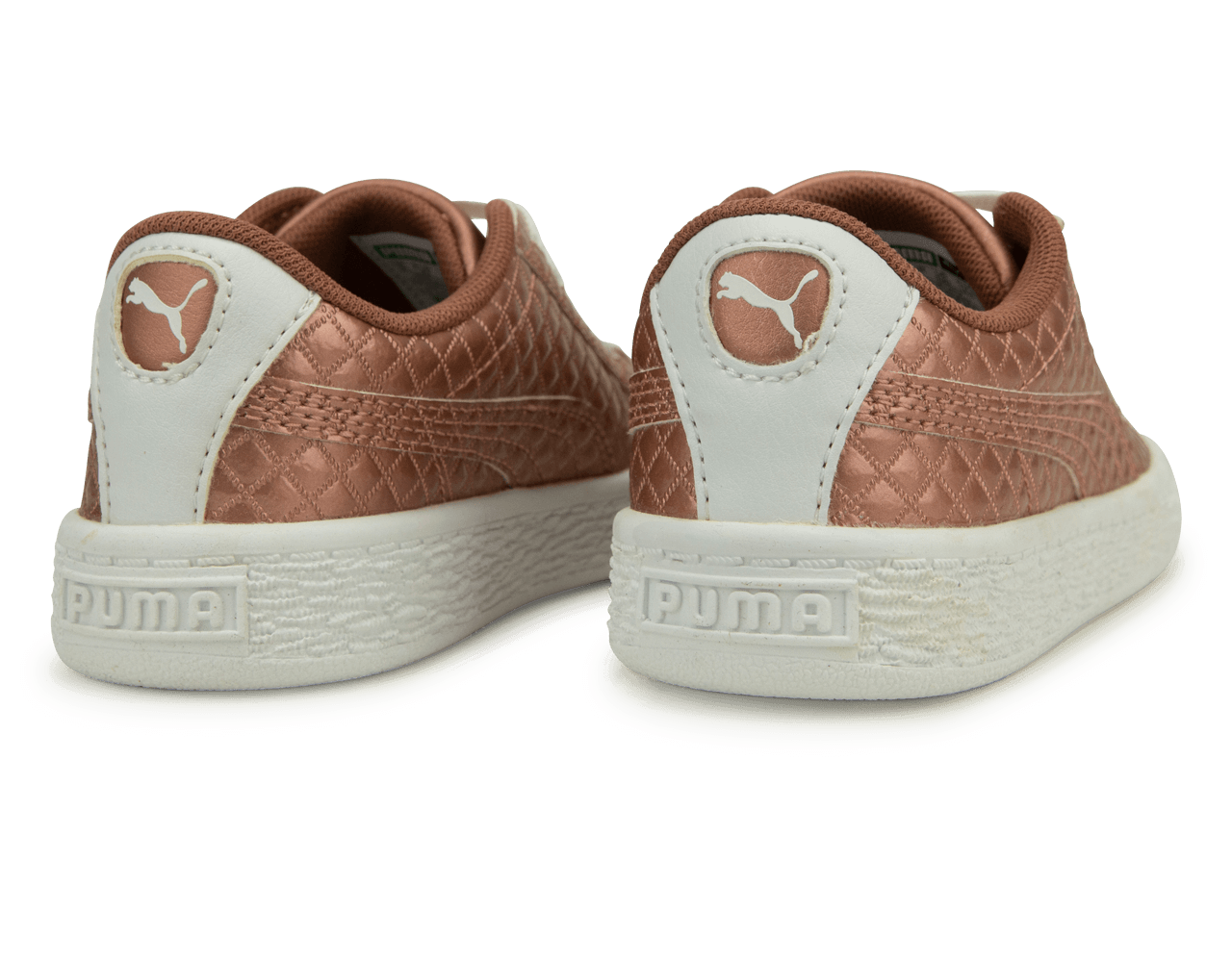 PUMA Kids Basket Met Emboss Rose/White Rear