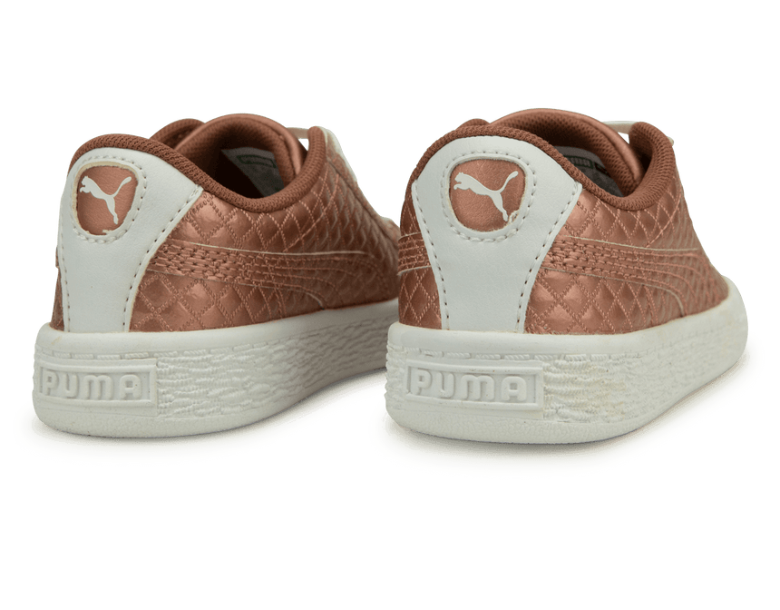 PUMA Kids Basket Met Emboss Rose/White Rear