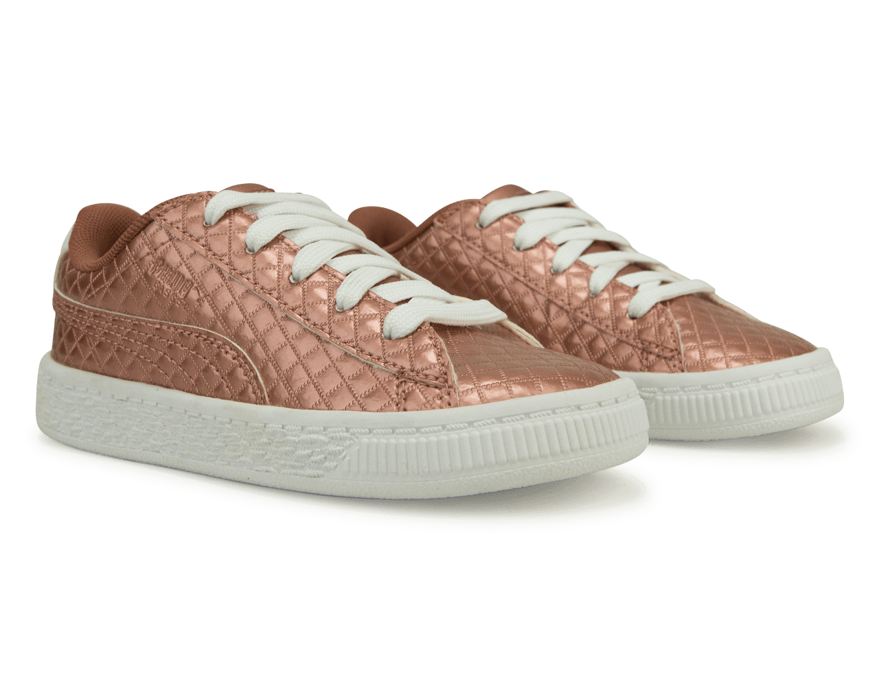 PUMA Kids Basket Met Emboss Rose/White Together