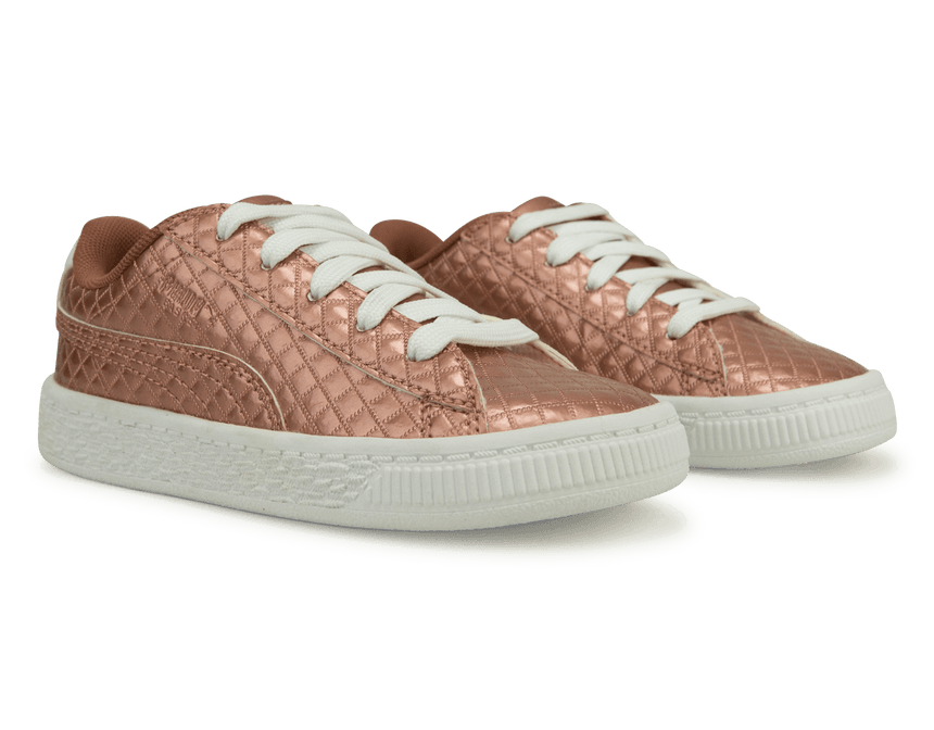 PUMA Kids Basket Met Emboss Rose/White Together