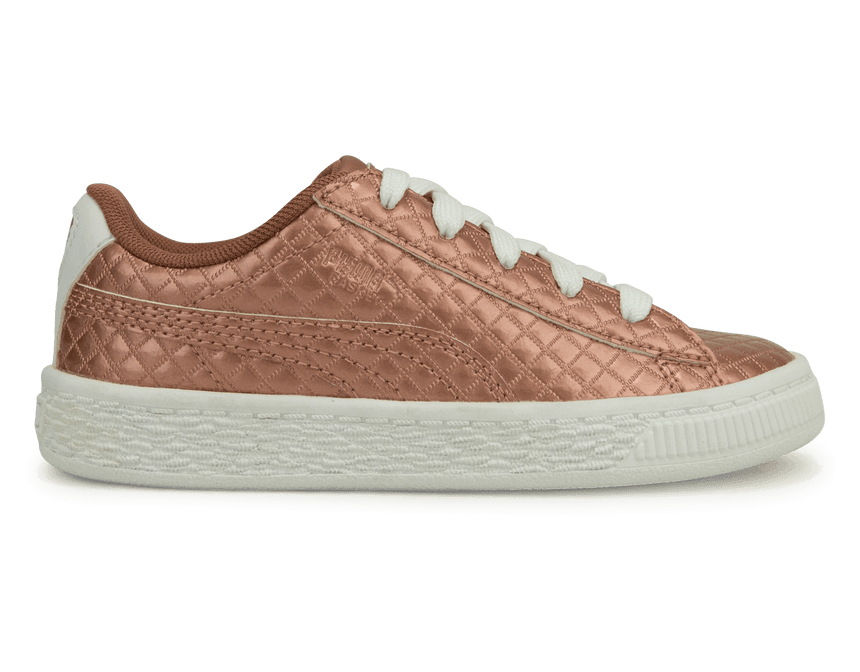 PUMA Kids Basket Met Emboss Rose/White