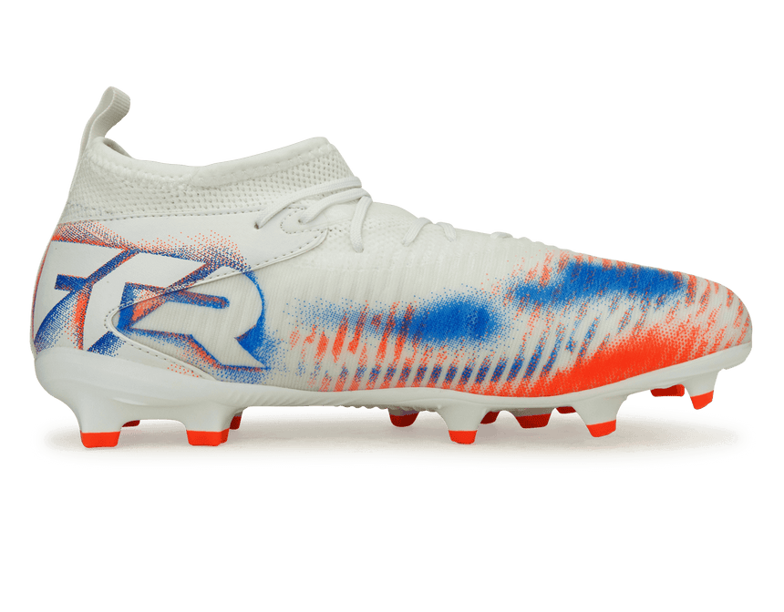 PUMA Kids Future 8 Match FG/AG White/Black/Glowing Red Side