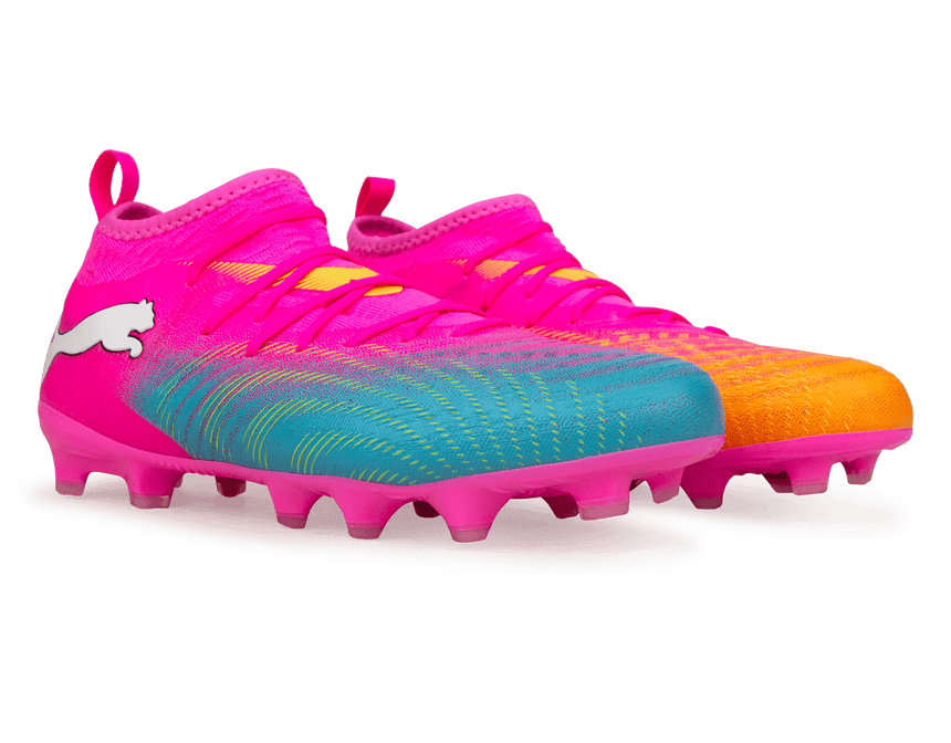 PUMA Kids Future 9 Match FG/AG Poison Pink/Sun Stream Together