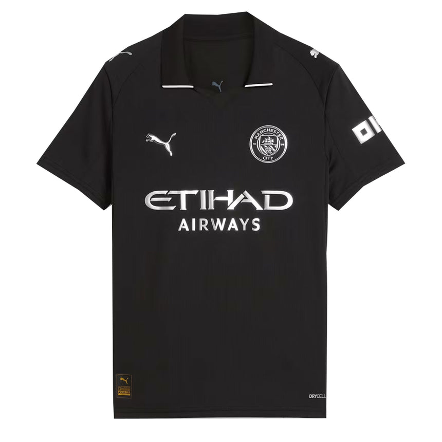 PUMA Kids Manchester City 2025/26 Away Jersey Black/White Front