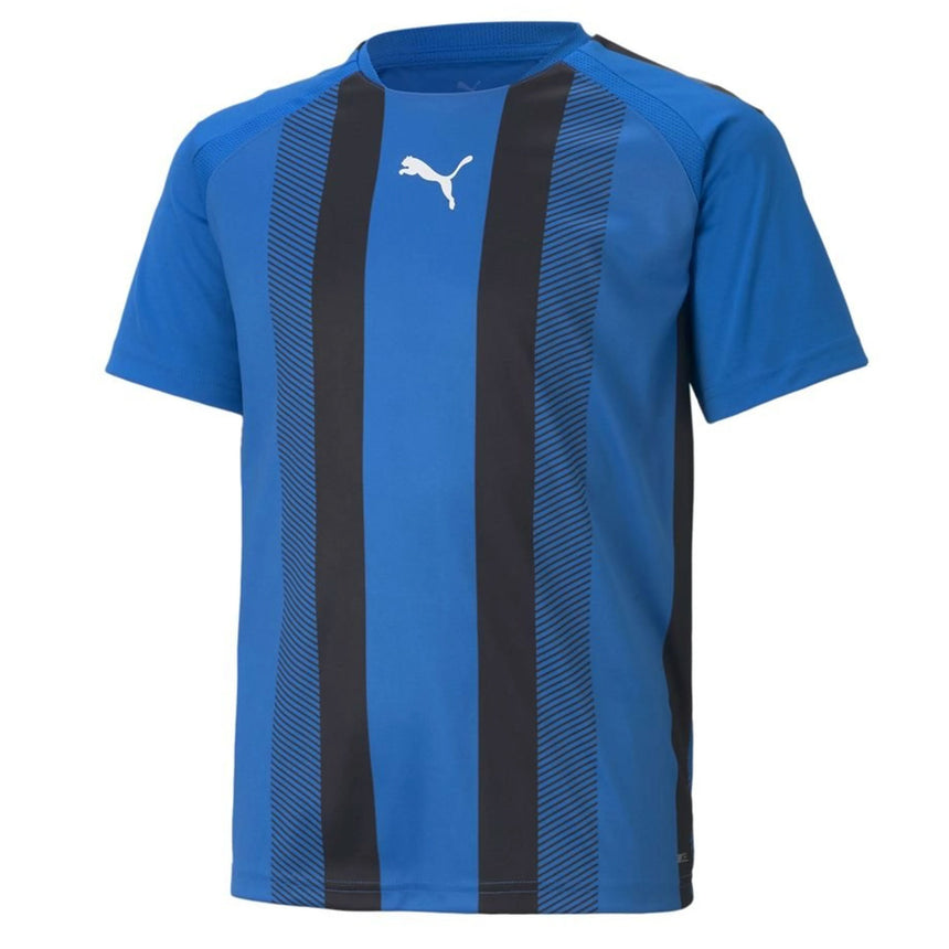 PUMA Kids Team Liga Striped Jersey Royal/Black Front