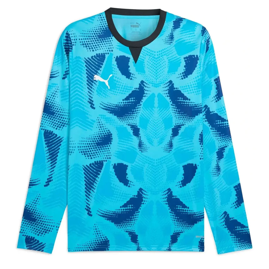 PUMA Kids Team Target Goalkeeper Longsleeve Jersey Bright Aqua/Black Front