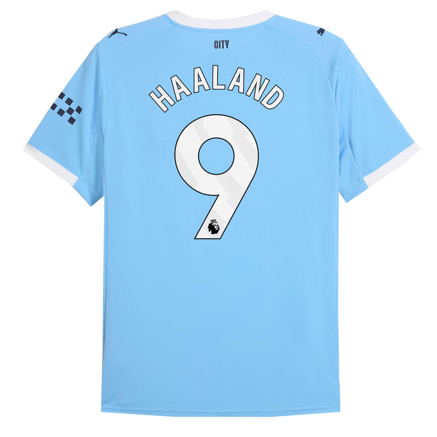 PUMA Manchester City Men's Home Stadium 2025/26 Jersey w/ Haaland #9 Back