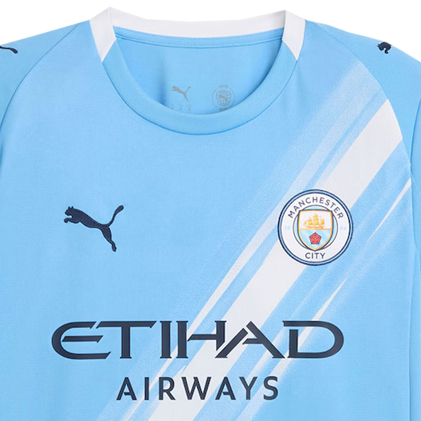 PUMA Manchester City Men's Home Stadium 2025/26 Jersey w/ Haaland #9 Crest