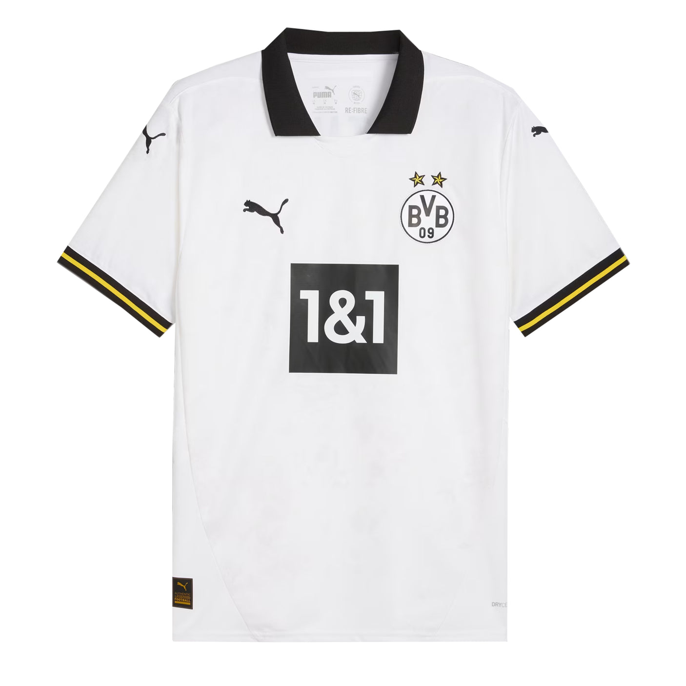 PUMA Men's Borussia Dortmund 2024/25 Third Jersey White/Black Front
